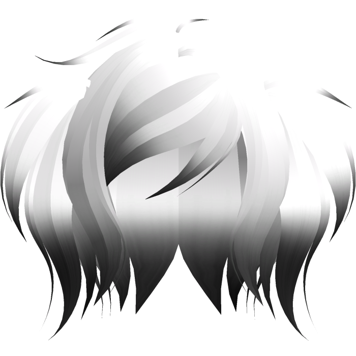 cute emo short fluffy moe pigtails in white black