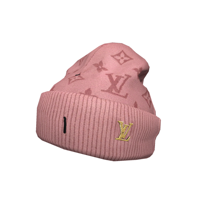 Pink LV Designer Luxury Beanie
