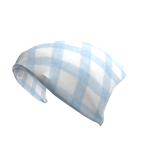 Blue Gingham Bandana Head Scarf