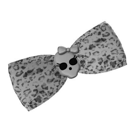 (MH) White and Black Leapord Print Bow Roblox item