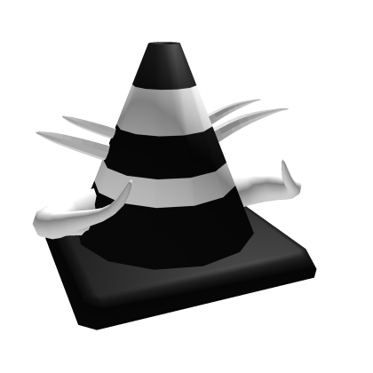 Black traffic cone horns spike halloween Roblox item