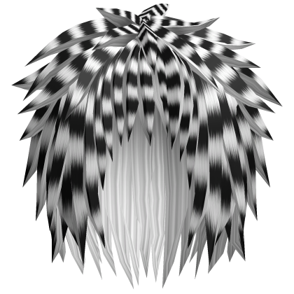 Messy Gothic Emo Scene Boy Hair in White Raccoon Roblox item