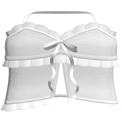 ♡: cute little ruffled top in white