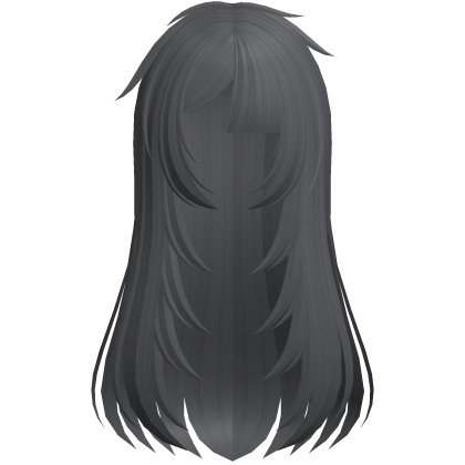 🖤 layered messy fallen angel hair in blue grey