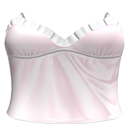 Light Pink Satin Ruffle Babydoll Cami Roblox item