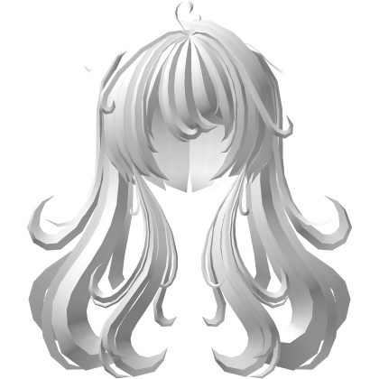 cute swirly pigtails in white Roblox item
