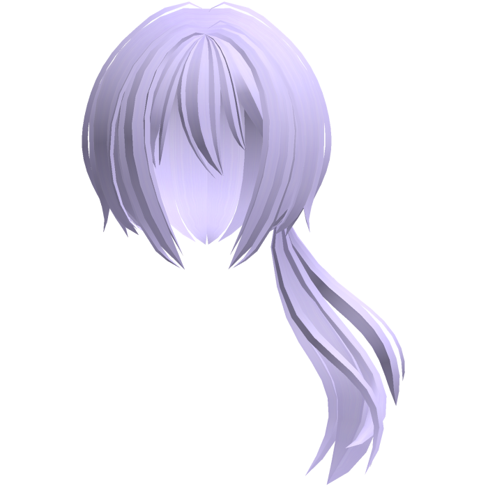 moe jfluffy anime flowy side ponytail purple