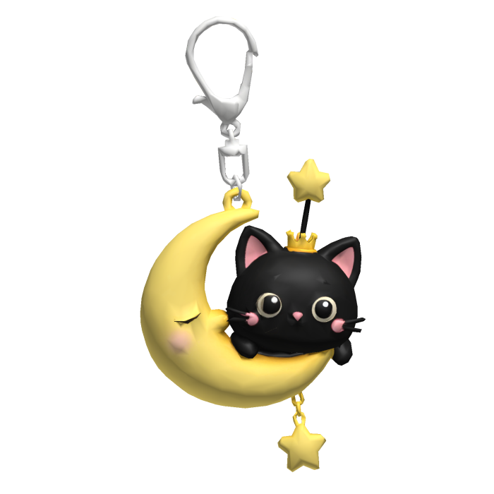 Moon Cat Keychain