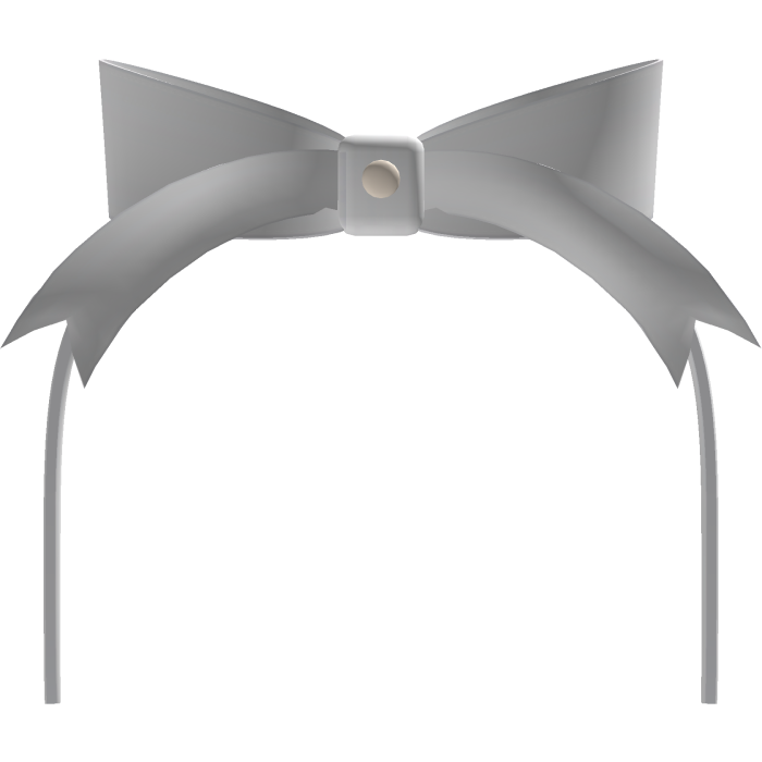 cutesy ribbon headband white