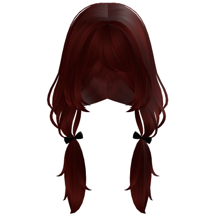Loose Messy Low Pigtails Red