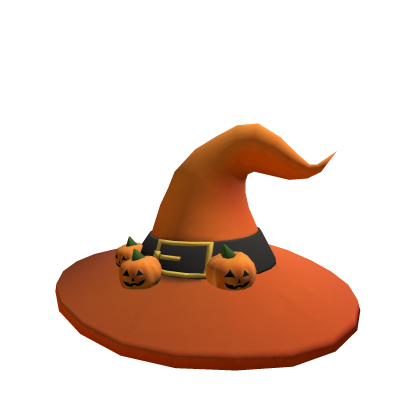 Orange Witch Halloween Hat