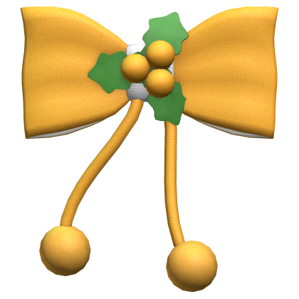 kawaii yellow christmas bow