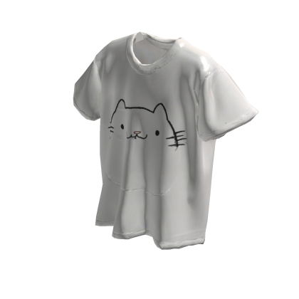 🐱💕Kawaii Cat White T-Shirt [PBR] thumbnail
