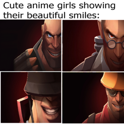 anime meme but replaced with tf2 mercs Roblox decal