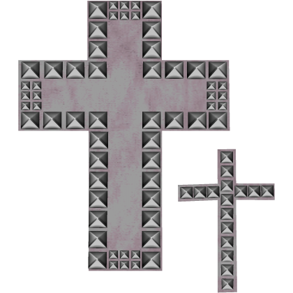 ⛧ gothic pink emo studded cross hairclip Roblox item