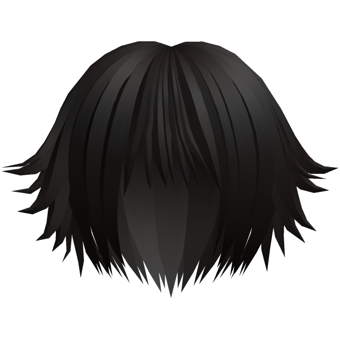 cute messy anime short hair in dark brown