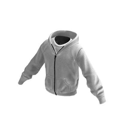 ✦ Oversized Y2K Zip-Up White Hoodie ✦ thumbnail