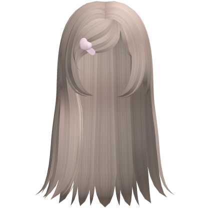 ♡ : sweet light brown valentine long straight hair Roblox item