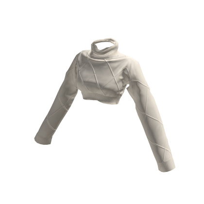 Ultra Cropped 1994 Knit Sweater in Bone White thumbnail