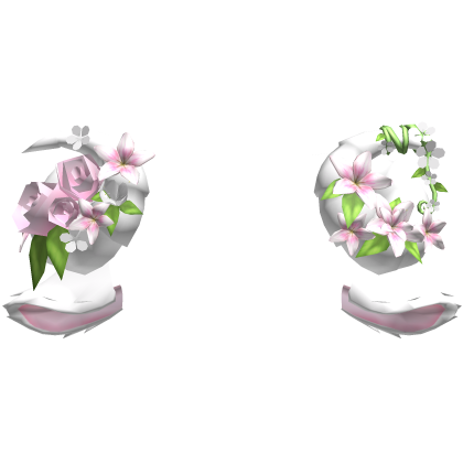 Pink Goat Sheep Flowery White Horns w Ears Roblox item