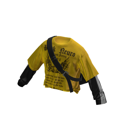💗Streetwear Layered Longsleeve w/ Bag _ Yellow thumbnail