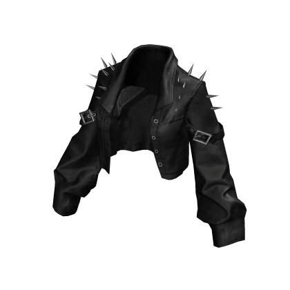 BB Leather Spiked Jacket Black aespa Roblox catalog item