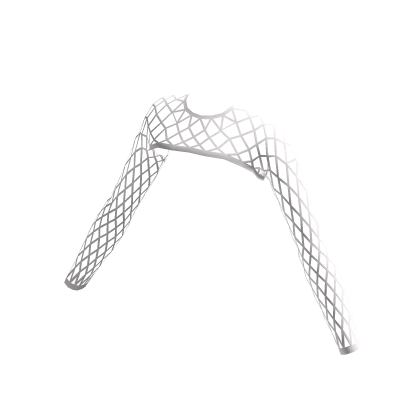 white fishnet sleeves
