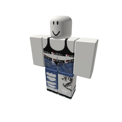 Black Punk Girl Outfit Roblox asset preview