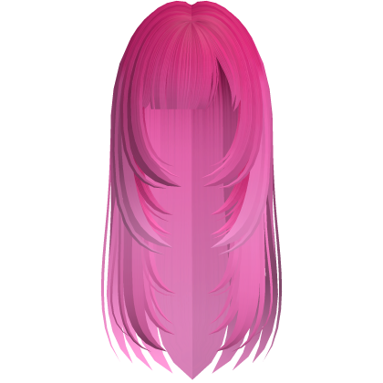 adorable long layered hime bang hair bubblegum