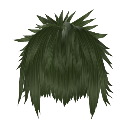 Shaggy Spiky Emo Green Hair Roblox item