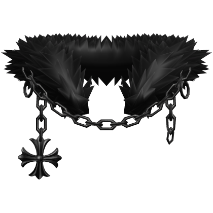 Chained Chrome Pendant Neck Fur