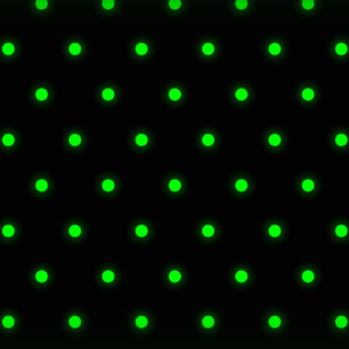 Green Glowing Polka Dots