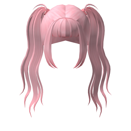 Roblox Item Pink Kawaii Wavy Pigtails