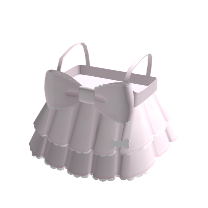 ♡ : cute princess ruffle bow bone dress in pink thumbnail