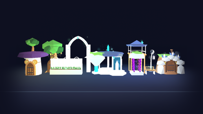 Low Poly Fantasy Pack x60 Crystal Tree Portal Rune preview 9