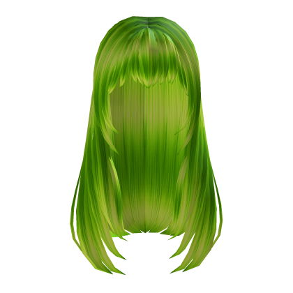 Cute Long Hair With Bangs (Green)