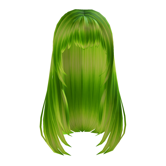 Cute Long Hair With Bangs (Green)