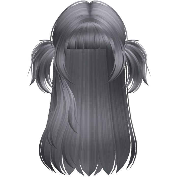Grey Y2K Long Twin-Tail Hair
