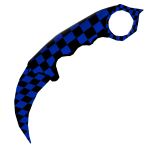 Basic Karambit Knife - Blu Error Style