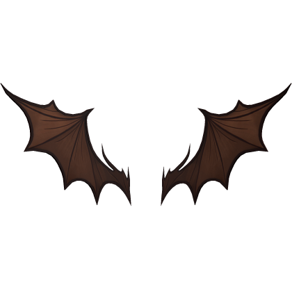 brown color gradient gothic bat wings