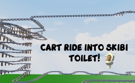 Cart ride into Skibi Toilet! (GRIMACE)!