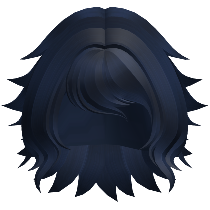 Messy Fluffy Bob Hair (Navy Blue)