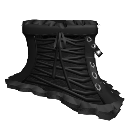 🤍 laced up gothic pretty ruffle dress black thumbnail
