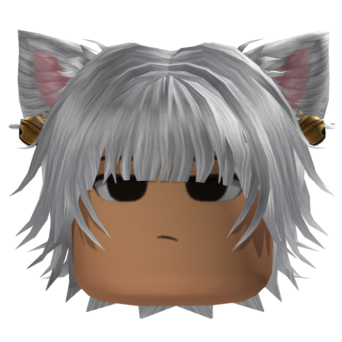 Layered Hair w/ Cat Ears (Silver)