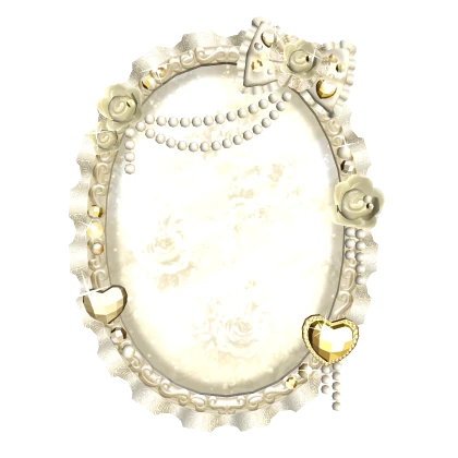 ❤︎HIMERO❤︎ Hime Gyaru Rose Mirror in White and Gold | Roblox Item