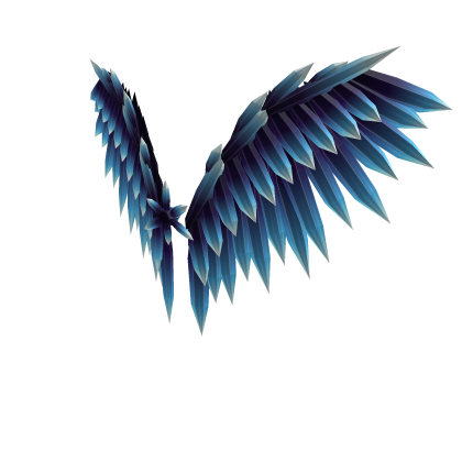 ❄ Blue Ice Crystal Angel Wings | Winter Frost