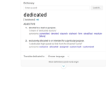 D e d i c a t e d.