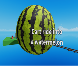 Cart Ride into a watermelon