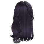 Purple Straight Long Hair