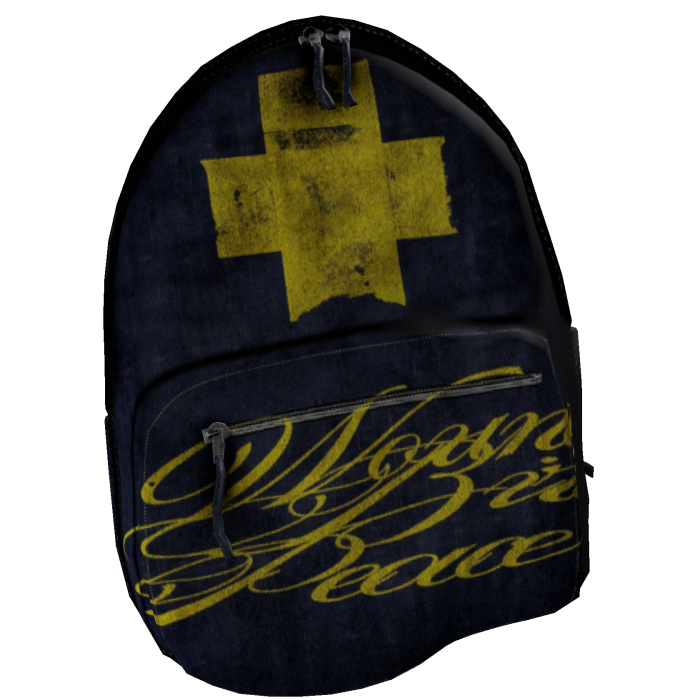 Denim Yellow Cross Backpack